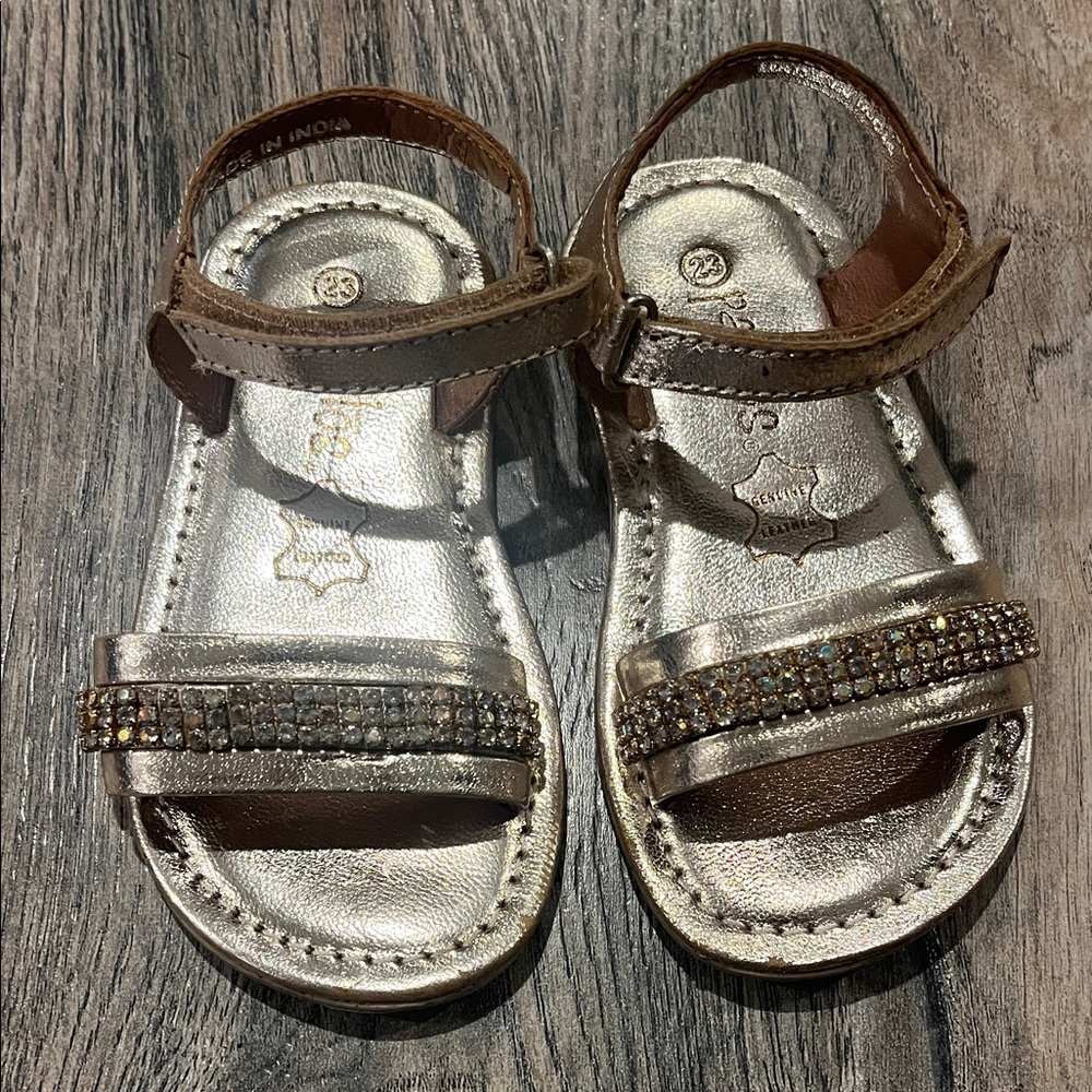 Stylish Gold Kids Sandals